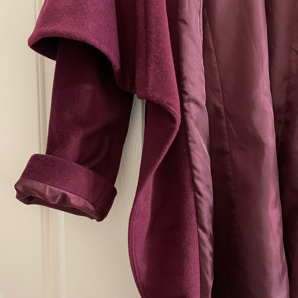 Elie Tahari Wool Wrap Coat - Picture 6 of 10